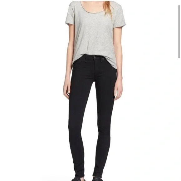 rag & bone Pants - Rag & Bone, Black Jeans,Skinny Jeans Black Plush Button & zipper fly, Size 27